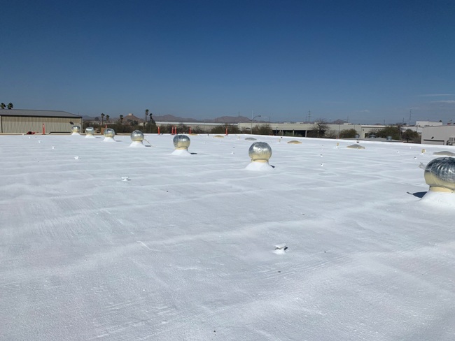 Polyurethane roofing foam replacement project: after