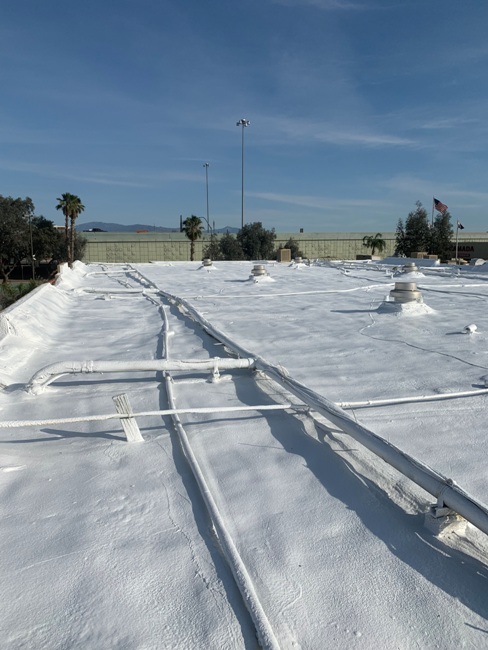 Spray foam roofing replacement: after